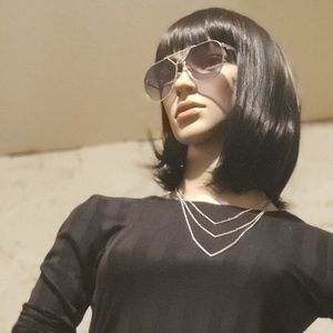 3 ITEMS -  Sexy black dress, necklace & sunglasses